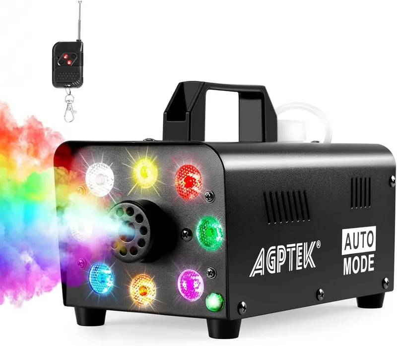 AGPTEK 500W RGB LED fog machine.