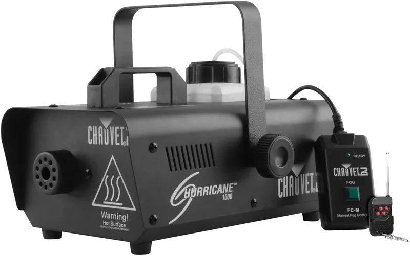 CHAUVET DJ Hurricane 1000 compact fog machine, one of the best fog machines for concerts.