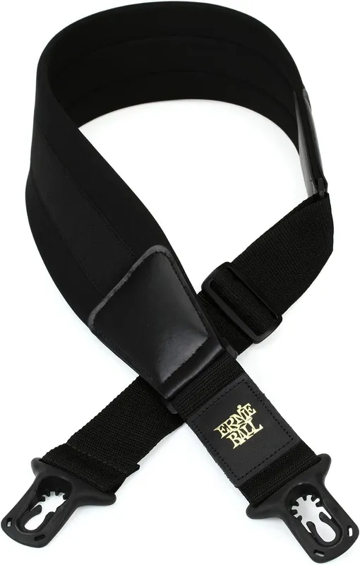 Ernie Ball Polylock comfort strap with wide neoprene pad