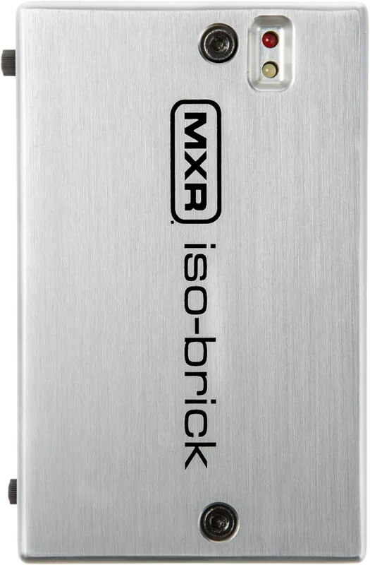 MXR Iso-Brick power supply in its brushed silver housing