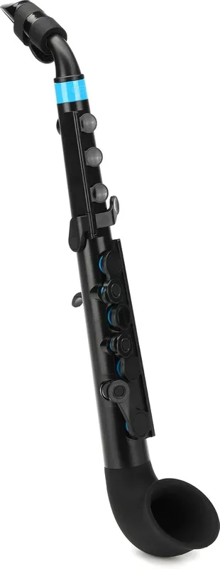 Nuvo jSax beginner saxophone in black and blue.