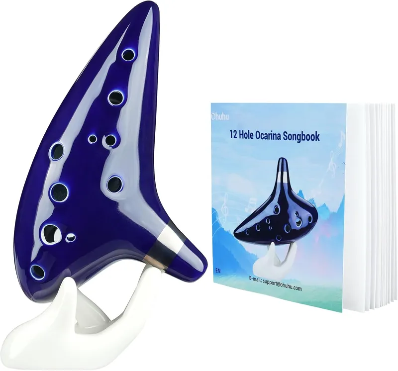 Ohuhu 12-hole alto C ocarina with song book.